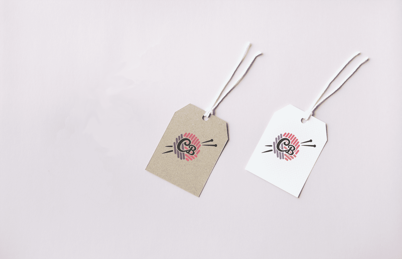 Mockup Logo auf Etikette