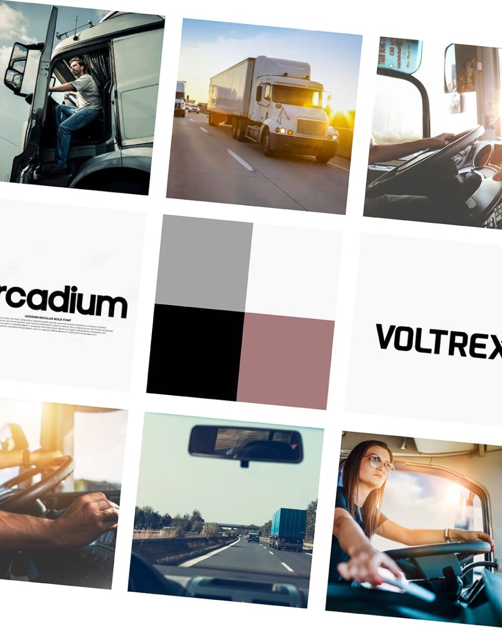 Moodboard für Logistikunternehmen